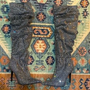 NWT Jeffrey Campbell rhinestone boots